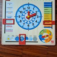 Orologio/Calendario Goula in legno