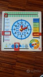 Orologio/Calendario Goula in legno