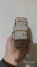 cintura in pelle di coccodrillo e argento 