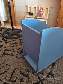 Carrello porta Desktop in legno con ruote