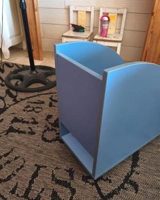 Carrello porta Desktop in legno con ruote