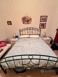 Letto in ottone, più materasso