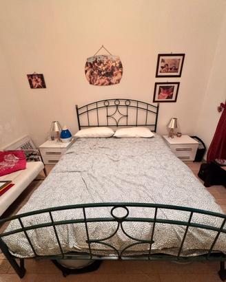 Letto in ottone, più materasso