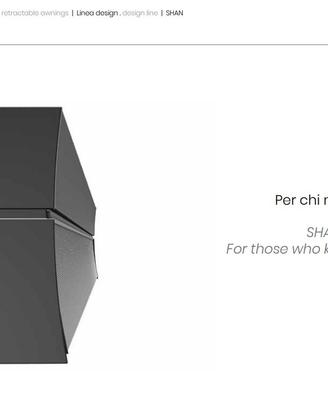 Tenda solare a bracci, motorizzata e cassonata