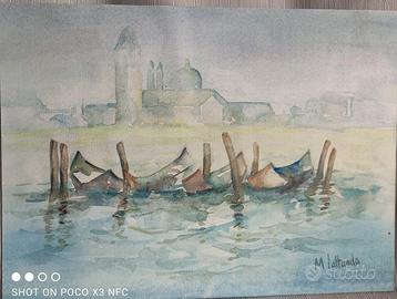 acquarello soggetto " Venezia "