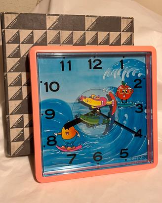 OROLOGIO DA MURO ANIMATO SURF CITIZEN JAPAN 80’s