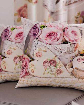 2 x coppia federe cuscino 50x50 cm arredo camera