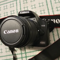 Canon Eos 450D con obbiettivo Canon 430EX II