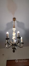 lampadario Capodimonte  e lampade