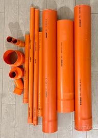 TUBI SCARICO ARANCIO + RACCORDI