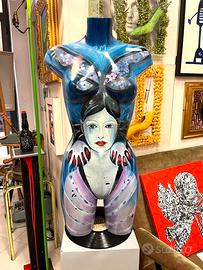 Scultura Manichino Pop Art Butterfly Farfalla
