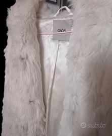 Giacca in pelliccia sintetica bianca ASOS IT 44