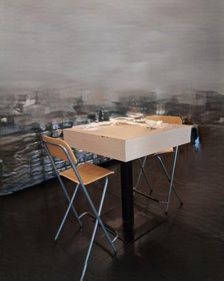 Scrivania e mobile per Reception con cassetiera