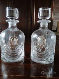 Coppia di Decanter in Cristallo e Argento - Vintag