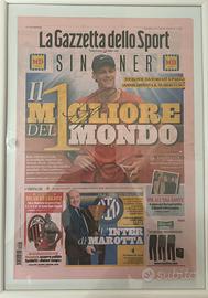 Prima Pagina Giornale Autografata Jannik Sinner