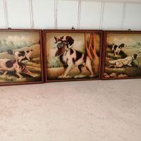 3 Quadri in legno. 