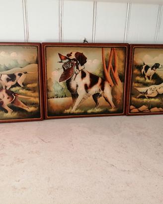 3 Quadri in legno. 