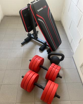 SET PANCA PALESTRA Con Pesi