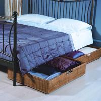 coppia contenitori per  letto in ferro battuto 