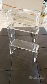 rialzi/espositori in plexiglas trasparente VETRINA