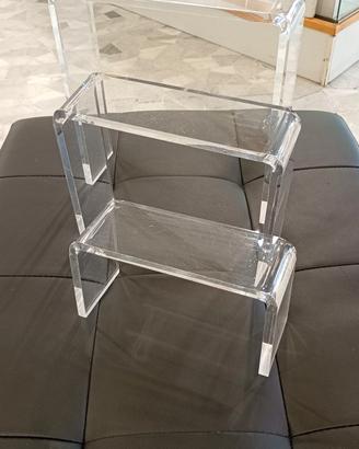 rialzi/espositori in plexiglas trasparente VETRINA