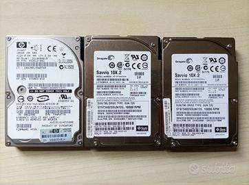 Hard Disk HDD SAS 2.5" Seagate e HP 146Gb 72Gb