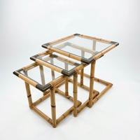 Tavolini nido vintage bambu design modernariato