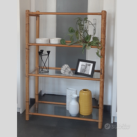 Coppia di librerie in bamboo