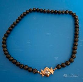 COLLANA CON PERLE NERE - BIGIOTTERIA