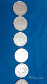 8 monete 50 liri del 1976  a.  1983