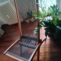 Sedia Pieghevole Corda e legno Ikea