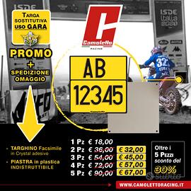 Targa Gialla per Gare e Portatarga