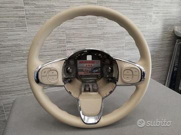 Volante fiat 500 2020 colore beige con comandi