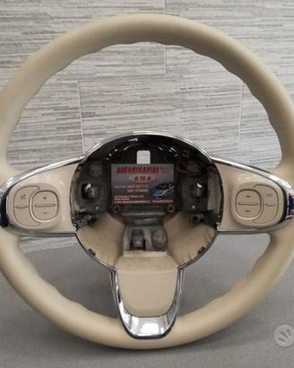 Volante fiat 500 2020 colore beige con comandi