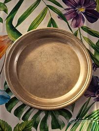 Vassoio circolare vintage placcato argento