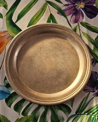 Vassoio circolare vintage placcato argento
