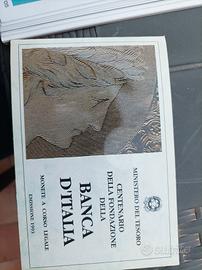 Trittico monete Argento 835% centenario banca d'it