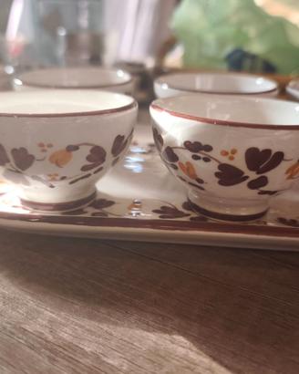 Set 6 tazze da caffè e vassoio