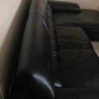 Divano in pelle con penisola