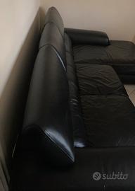Divano in pelle con penisola