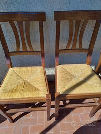 4 sedie di legno