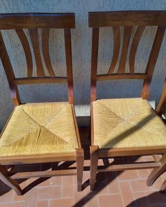 4 sedie di legno