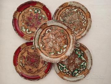 set 5 sottobicchieri Fiorentini vintage 
