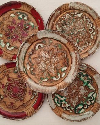 set 5 sottobicchieri Fiorentini vintage 