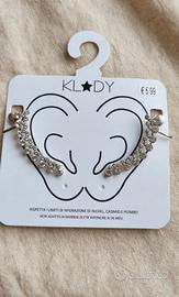Orecchini Nuovi ear cuff argento con Strass. 