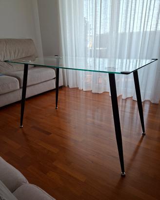 Tavolo in Cristallo 70×120cm alt. 75cm spes. 0,9cm