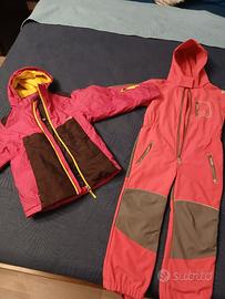 Tuta intera neve + cappotto neve bimba 6 anni