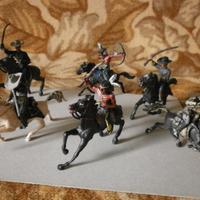 Soldatini XILOPLASTO aa. '60 : 6 Cavalli+Cavalieri