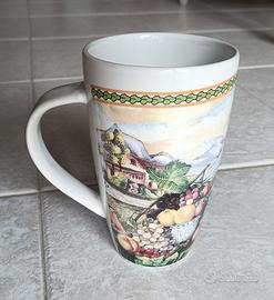 Tazza alta 15cm particolare c/disegni brillanti 