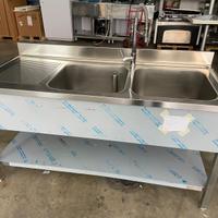 Lavello Professionale Inox  – 2 Vasche, Gocciolato